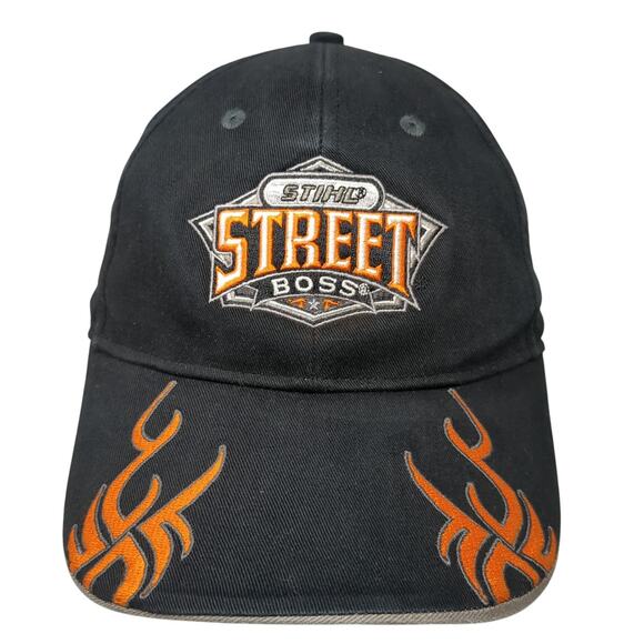 STIHL Street Boss Strapback Hat Black One Size Adjustable Embroidered - Picture 1 of 9